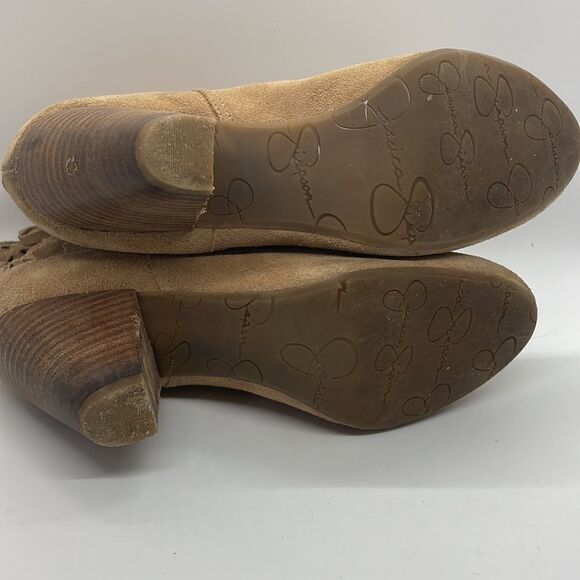 Jessica Simpson women’s size 6 tan suede booties with fringe - Picture 8 of 11